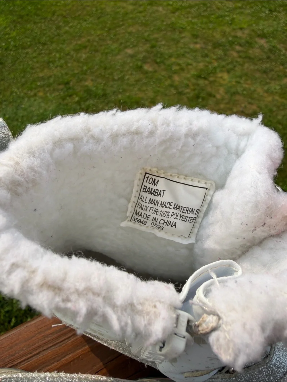 totes Kids White, Silver & Pink Winter Snow Boots with Faux Fur Collar